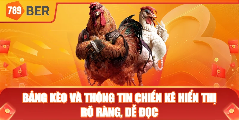 Bảng kèo và thông tin chiến kê hiển thị rõ ràng, dễ đọc