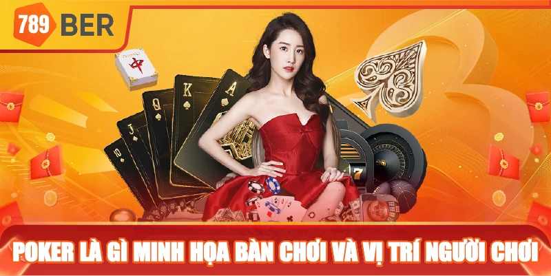 Poker là gì minh họa bàn chơi và vị trí người chơi